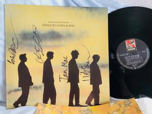 【即決 送無】 美品 4人メンバーサイン有 Echo and Bunnymen 人気盤 songs to learn and song ジャケ・盤・インサート：綺麗