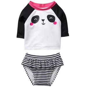  新品ジンボリー Gymboree パンダボーダー ラッシュガードセット 水着 サイズ12-18m 80cmぐらい 80