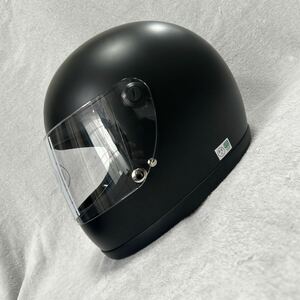 ★ LEAD RX-100 MAT BLACK フリーサイズ リード工業 ビンテージフルフェイスヘルメット ヘルメット マット SG規格 A50621-8