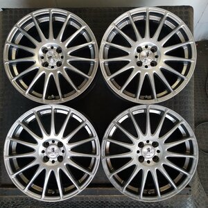 管理番号：S1-5【4本価格】【17×7J 4x100 ET+42 ハブ60】WORK SPORBO・フィット アクア等・日本製・店頭直接引取・下取り可能