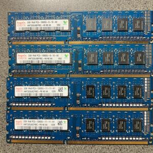 hynix 1R×8 PC3-10600U-9-10-A0、hynix 1R×8 PC3-10600U-11-11-A1 計4枚1セット