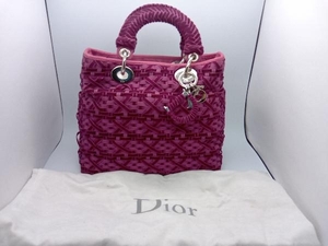 Christian Dior / Lady Dior ハンドバッグ 26-MA-0097 ベロアリボン パープル系 ディオール 店舗受取可