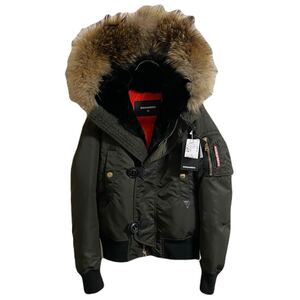 新品 DSQUARED2 N2B military gimmick Fur BOMBER down jacket ディースクエアード ミリタリー ボンバー ダウンジャケット ファー 00