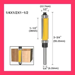 【スタッフおすすめ！】Bestgleトリマービットセット ベアリングビット 2本組ルータービット 6.35mm 超硬刃ルータービット ほぞカッター 電動トリマー用ビット 切削工具