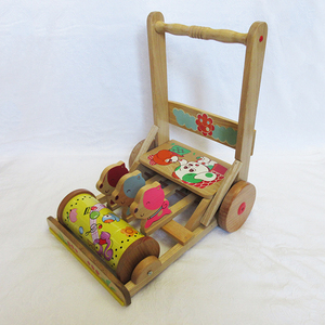 ■前川木工所 ベビー ハンド・カー 木製 ハンドカー 手押し車 歩行訓練 玩具 おもちゃハンドメイド レトロ