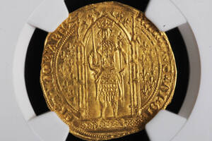 1364-1380 フランス シャルル5世 フランカピエ金貨 アンティークコイン NGC MS63