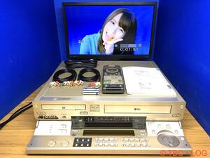 【動作保証】★SONY ビデオデッキ MiniDV、ミニDV、スタンダードDV、S-VHS、VHS (WV-D10000)★純正リモコン付属★動作良好★