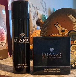 【DIAMO】※クリア　ファディーション　天然ダイヤモンド(光沢成分入り)キラキラパウダー ※ヘア&ボディーローションミスト セット