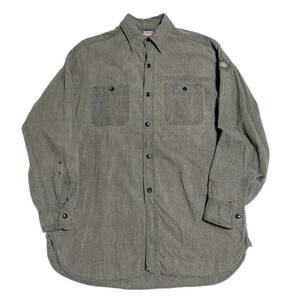 希少 黒シャン【50s ビンテージ GRANTS WTG ブラック シャンブレーシャツ マチ付き】 LEE ワーク BIGYANK ヘラクレス STUDY OAK 40s 60s