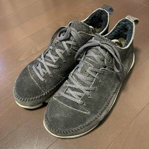 送料込！最終値下げ▲定2.3万▲Clarks クラークス▲Trigenic Flex トライジェニックフレックス スウェードレザーシューズUK7▲5.5cm▲