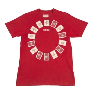 ピンクハウスPINK HOUSE ブーケパッチデザインTシャツ 赤L位 【レディース】