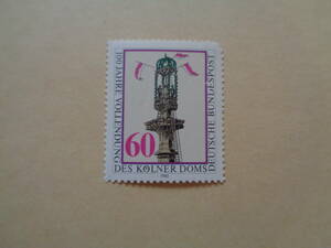 ドイツ切手　1980年　ケルン大聖堂完成 100 周年 ケルン大聖堂の南塔フィニアルへの要石の挿入　60
