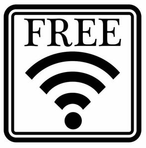 (大) カッティングシート Wi-Fi マーク free ステッカー 店 フリー