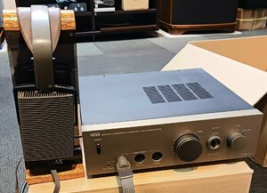 STAX SRM-T1W + Lambda Nova イヤースピーカー 真空管ヘッドホンアンプ スタックス　現状品