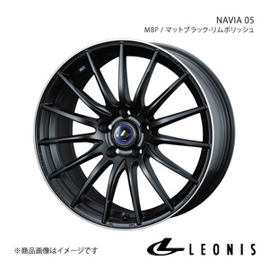 LEONIS/NAVIA 05 アコード CL7/CL8/CL9 アルミホイール1本 【17×7.0J 5-114.3 INSET53 MBP(マットブラック リムポリッシュ)】0036274