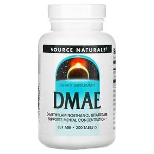 Source Naturals｜DMAE (ジメチルアミノエタノール)｜351 mg｜200粒｜ADHD/顔のたるみ引き締め/鬱/うつ/集中力/無気力/やる気/発達障害