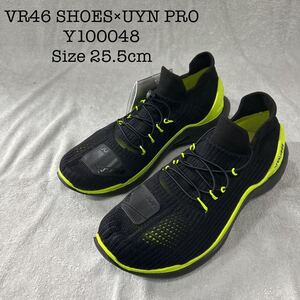 ★在庫処分 特価 VR46 SHOES×UYN PRO メッシュスニーカー Y100047 BLACK 25.5cm 定価24200円 バレンティーノ・ロッシ 箱なし A50706-4