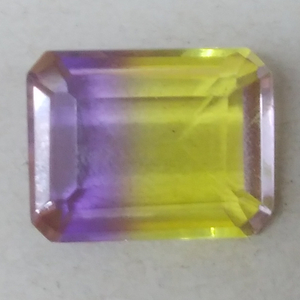 [13.84 ct] バイカラー 合成トルマリン エメラルドカット ルース 宝石 ジュエリー