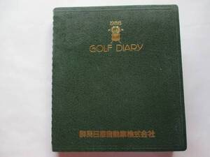 未使用 1988年 GOLF DIARY ゴルフダイアリー 手帳 写真 ルール