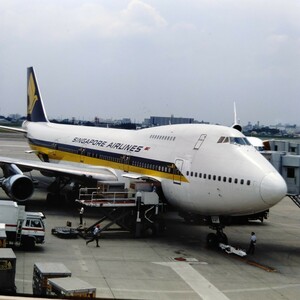 ノ034 航空機 旅客機 SINGAPORE AIRLINES ボーイング747 シンガポール航空ネガ カメラマニア秘蔵品 蔵出し コレクション 6枚まとめて