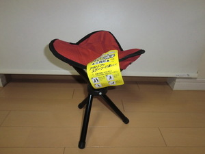 三脚パイプ椅子◆レッド◆新品