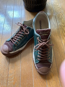 CONVERSE JACK PURCELL GREEN&BROWN オールレザー グリーン＆ブラウンコンビネーション US8.5 JP27