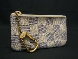 1円 LOUIS VUITTON ルイヴィトン N62659 ダミエアズール ポシェット クレ コインケース コインパース 小銭入れ アイボリー系 FL1359