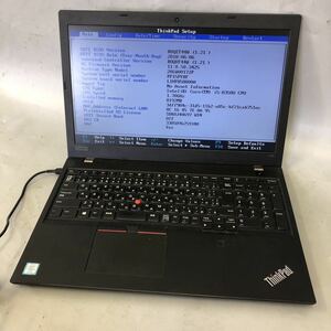 JXJK3182【ジャンク】 lenovo L580 /Core i5-8350U 1.70GHz/メモリ8G/SSD 500G/動作未確認/BIOS確認済