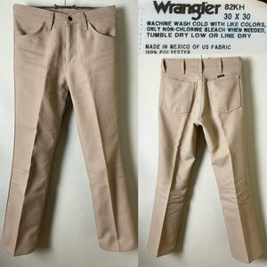 ★【汚れ有希少 90s メキシコ製】レア！ WRANGLER ラングラー 82KH スタプレパンツ（ランチャーパンツ）ブーツカット Ｗ30 L30 ベージュ系