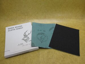 *岡田磨布工業㈱ DEER BRAND CLOTH SHEET A-P60 ディアー印研磨布 粒度P60 34枚 布ペーパー 紙やすり サンドペーパー 研磨クロス M33