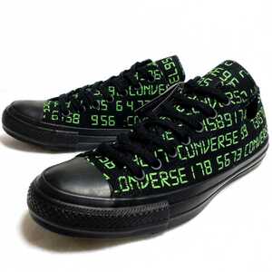 未使用/CONVERSE/ALL STAR 100/GREENCODE OX/コンバース/グリーンコード/ローカット/スニーカー/US8H=27.0cm/black×green