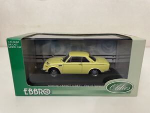 16 EBBRO エブロ OLDIES TOYOTA 1600 GT 1967 One of 3000pcs YELLOW 1/43 トヨタ　ミニカー　イエロー