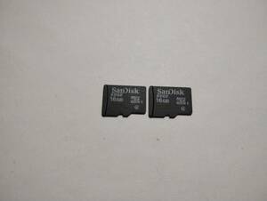2枚セット　16GB　microSDHCカード　SanDisk　class4　フォーマット済み　メモリーカード　microSDカード