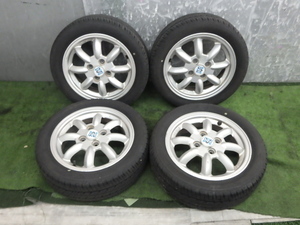 売切 L700S ミラジーノ 14-4.5JJ +45 4H/100 165/55R14 22年製 ミニライト ホイール タイヤセット 4本 06-10-31-546 スリーアール長野