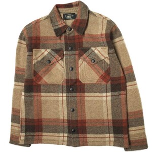 RRL ダブルアールエル 22AW WOOL PLAID WORK SHIRT SWEATER ウールチェックワークシャツジャケット XS Double RL 定価12万 JUMPER g14829