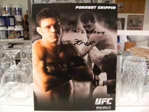 非売品★ボデイビル,プロレス,格闘技★総合格闘技 UFC 世界ライトヘビー級王者 FORREST GRIFFIN フォレスト・グリフィン 直筆サイン 筋トレ