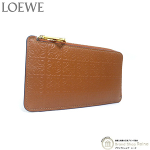 ロエベ （LOEWE） リピート アナグラム コイン＆カードホルダー カードケース コインケース 小銭入れ C499Z40X04 TAN（中古）