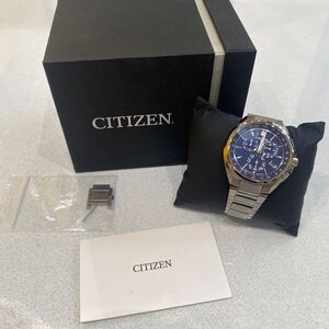 ソ）CITIZEN シチズン 腕時計 981050168ブルー　不動品　箱あり