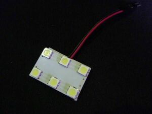 送料無料　高輝度 3chipSMD6連（18連級）LEDルームランプ