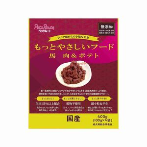 （まとめ買い）ペッツルート もっとやさしいフード 馬肉&ポテト 400g 犬用フード 〔×3〕