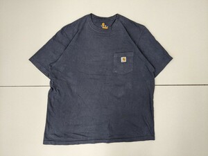 9．カーハート Carhartt ORIGINAL FIT 半袖ポケットTシャツ ポケT メンズXL グレー黄土x706