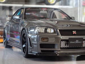 ☆絶版☆限定2500台(0024/2500)☆OTM232☆1/18 NISMO GT-R R34 Clubman Race Spec Gun Metallic☆大森ファクトリー☆Omori Factory☆京商☆