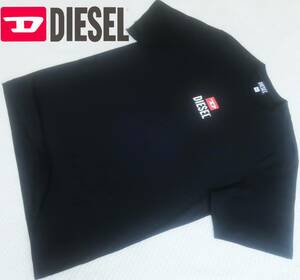 新品★ディーゼル DIESEL★ブラック グラフィック Tシャツ★オリジナル ロゴ プリント★クルーネック★黒 白 赤 XL★622