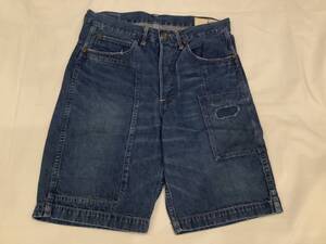 値下げ 即決 orslow オアスロウ 別注 1930 日本製 綿100 デニム ショートパンツ DENIM PANTS 半パン 短パン MADE IN JAPAN ビンテージ加工