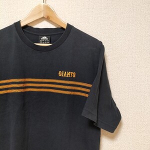 ☆00s ADIDAS GIANTS Tシャツ 半袖 ジャイアンツ刺繍 パフォーマンスロゴ ラバープリント メンズ サイズL オールド アディダス 古着 USED