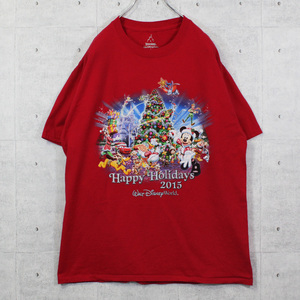 L / 古着 Tシャツ 半袖 Disney by Hanes ディズニー ミッキー プリント トップス SPO-2209017