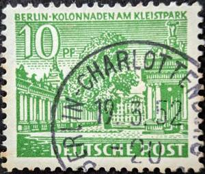 【外国切手】 ベルリン 1949年05月07日 発行 ドイツの建物 消印付き
