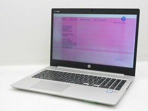 【1円スタート】hp ProBook 450 G6 7RN99PA#ABJ Core i5 8265U 1.6Ghz 4GB 15.6インチ OSなし BIOSのみ