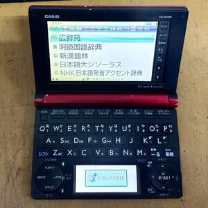 【動作品】CASIO 電子辞書 EX-word DATAPLUS6 XD-B6000 レッド カシオ エクスワード データプラス タッチパネル手書き入力 音声出力 OK