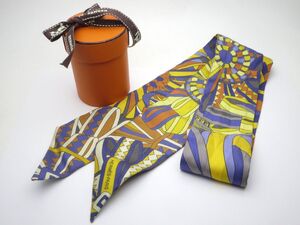 1000円スタート ツイリースカーフ HERMES エルメス 馬への表彰 MADE IN FRANCE シルク100% 箱付 ファッション 服飾小物 11 H60055